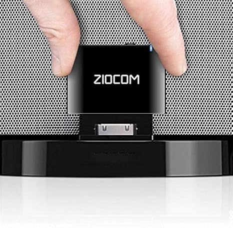 Image of the ZIOCOM 30 Pin Bluetooth Adapter Receiver for Bose iPod iPhone SoundDock and Other 30 pin Dock Speakers with 3.5mm Aux Cable
